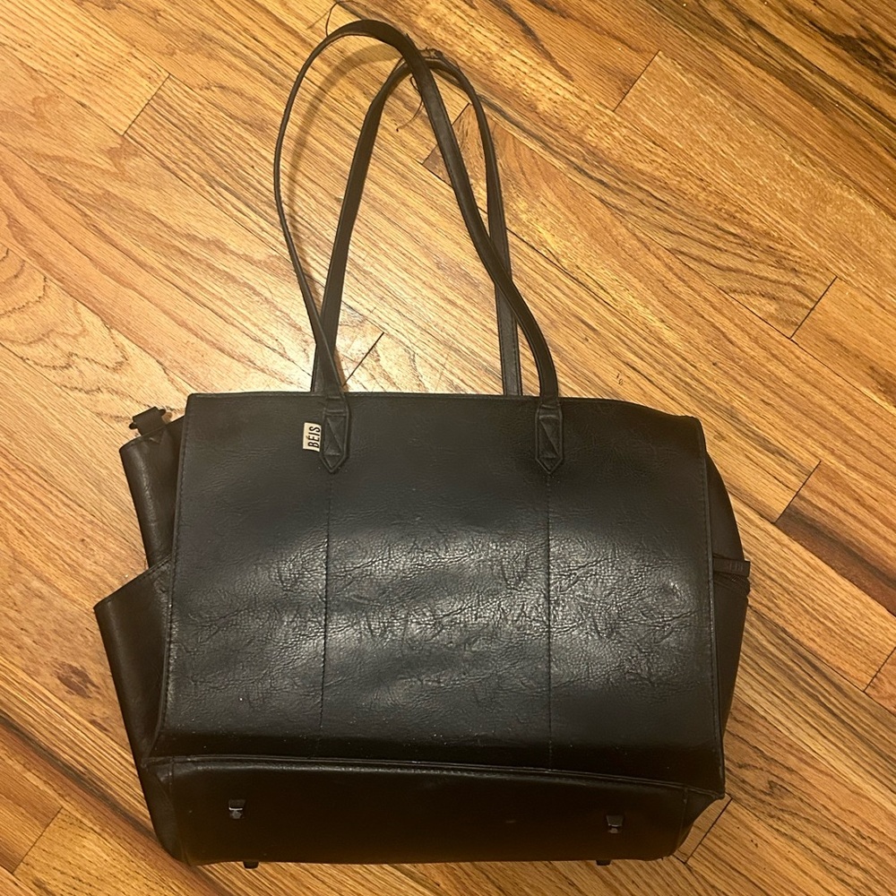 Beis Black Mini Work Tote